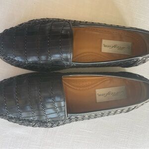Mezlan Black Woven Leather Loafers men’s EUC!